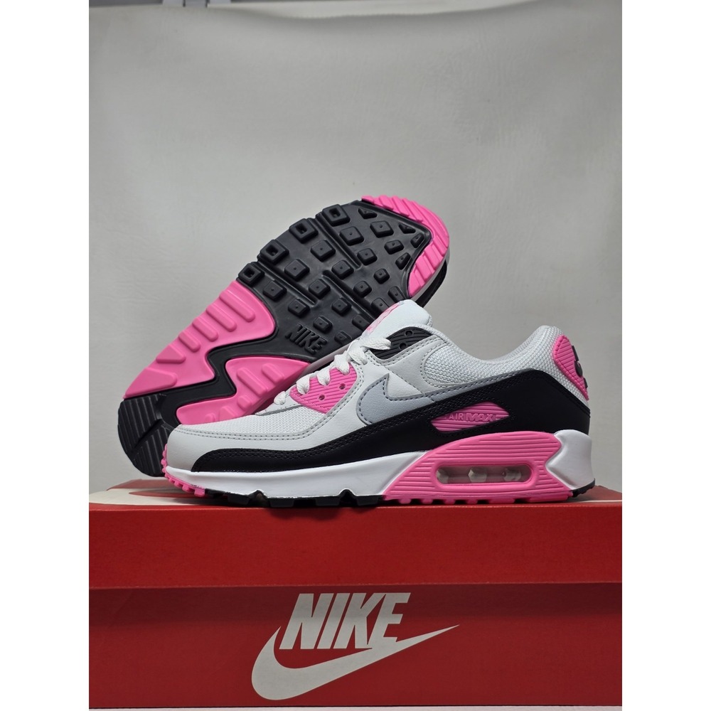 Nike Air Max 90 Size 9.5 Womens White Pink Glow Wolf Grey Sneaker IM4613-100 New